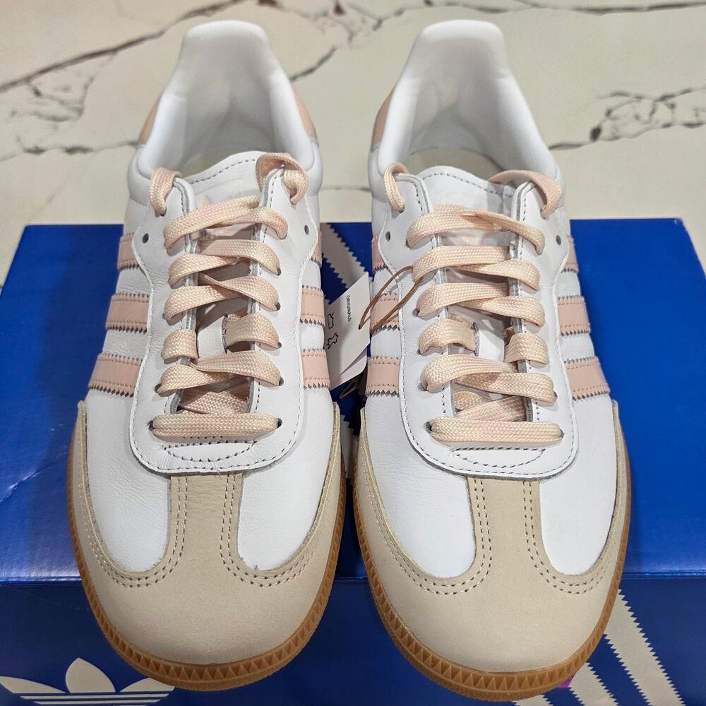 Adidas Samba OG W Off White Sandy Pink Size 8.5 JS1351 Casual Sneakers - Picture 4 of 8